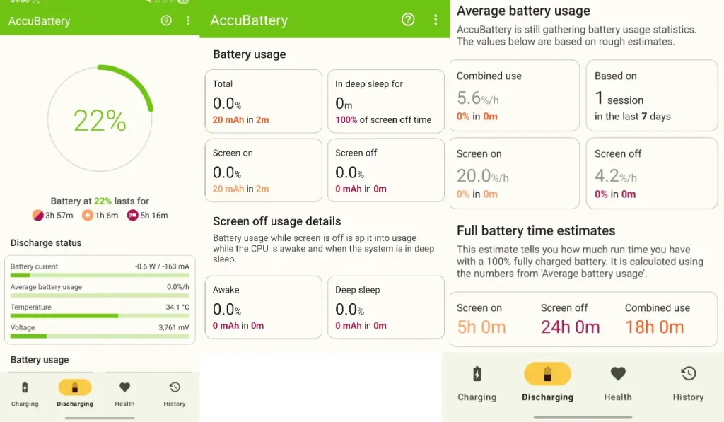 تست سلامت باتری با برنامه AccuBattery