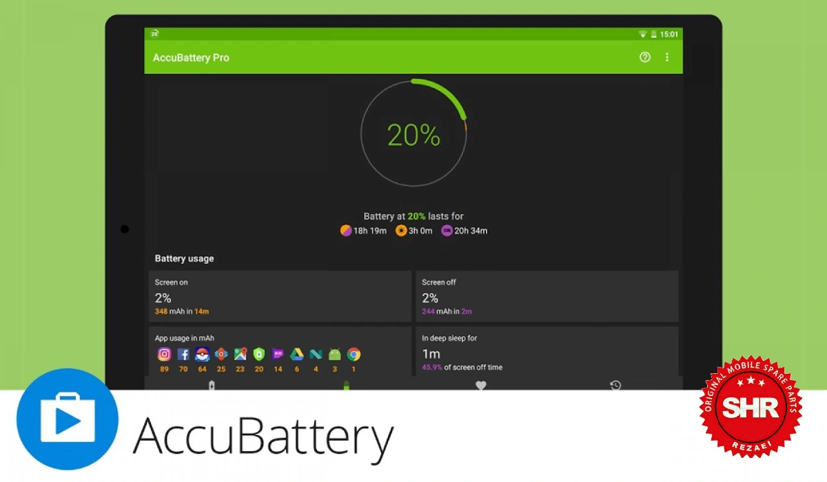 بررسی سلامت باتری با AccuBattery