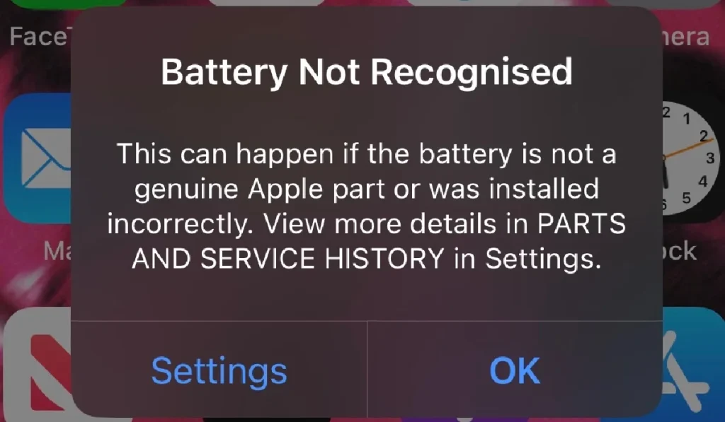 رفع ارور battery not recognized ایفون