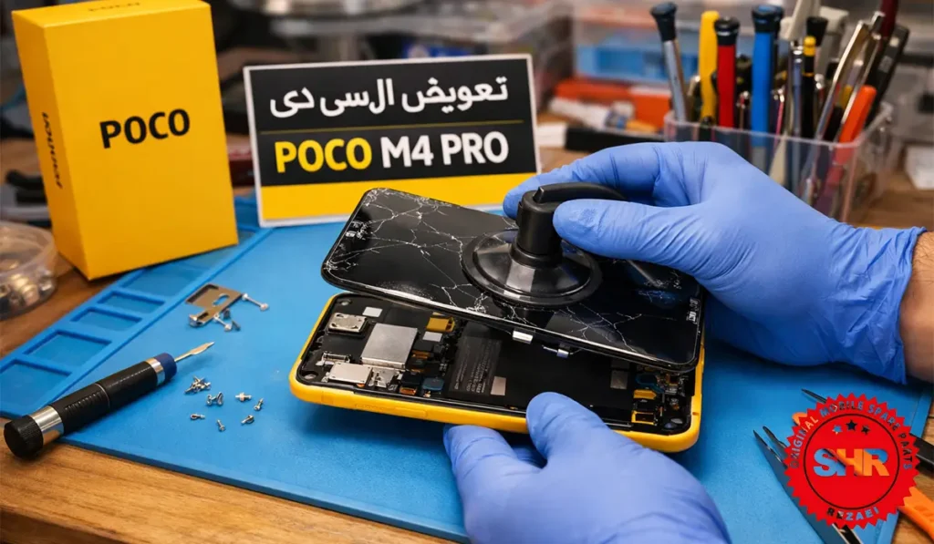 آموزش تعویض ال سی دی پوکو m4 pro 