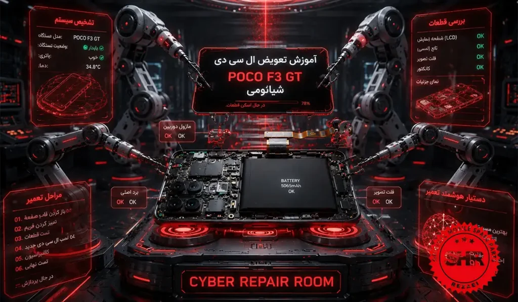 آموزش تعویض ال سی دیpoco F3 GTشیائومی
